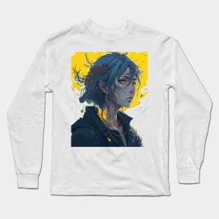 Sad Girl - Anime Style Long Sleeve T-Shirt